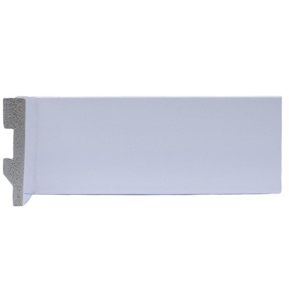 Kit com 30 Barras Rodapé de Poliestireno 7cm X 15mm Liso 67,5m Branco