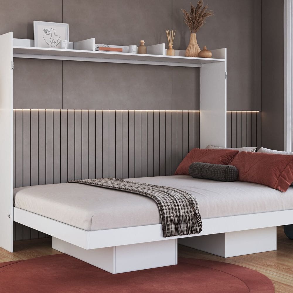 Cama Casal Articulável Horizontal 140 195cm X 156,8cm X 151cm Branco