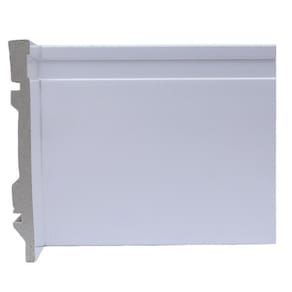 Kit com 3 Barras Rodapé de Poliestireno 15cm X 15mm Frisado 7,2m Branco