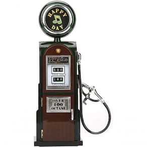Caixa De Música Posto De Gasolina Decoração Verde 31cm