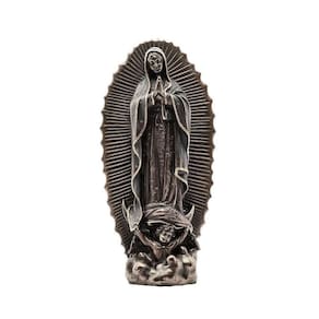 Decoração Escultura Nossa Senhora De Guadalupe Bronze Estátua Resina 23cm