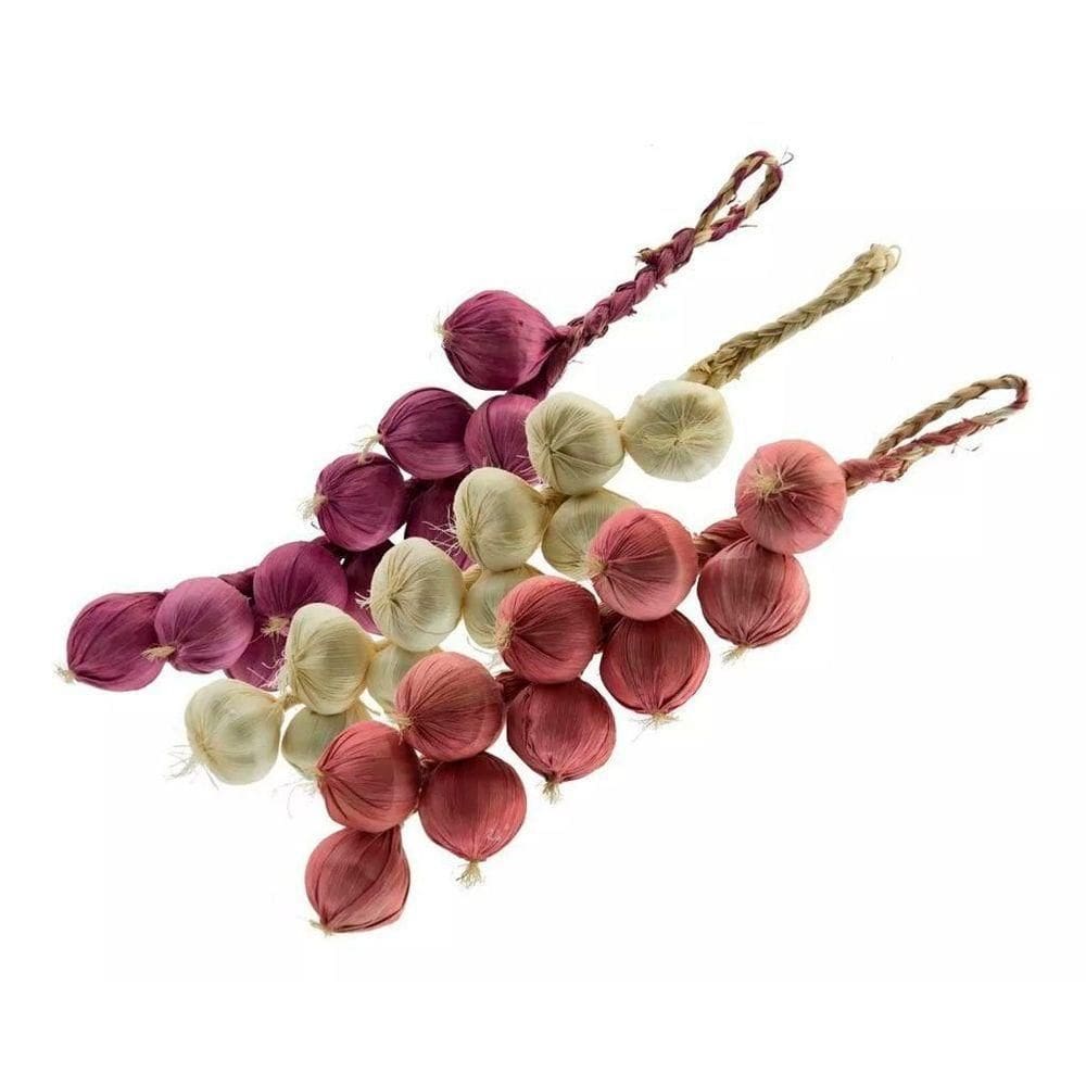 Cordas De Alho E Cebolas 6 Unidades Artesanal Decorativo