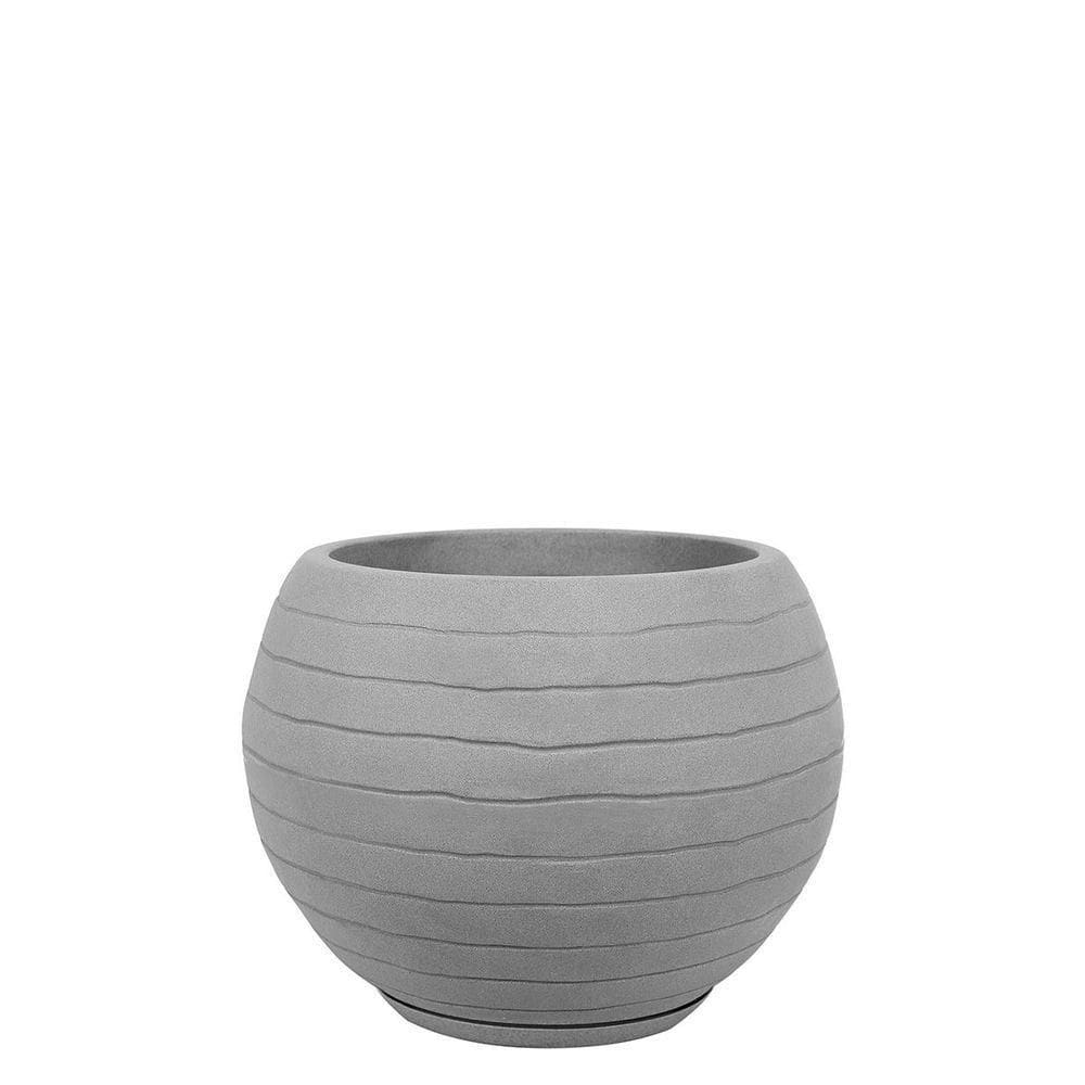 Vaso Relevo Esfera 44 / 62 X 48 Cm Cor 13 - Granito Pedra