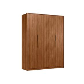 Guarda Roupa Casal 4 Portas Brooklyn Nogueira Touch