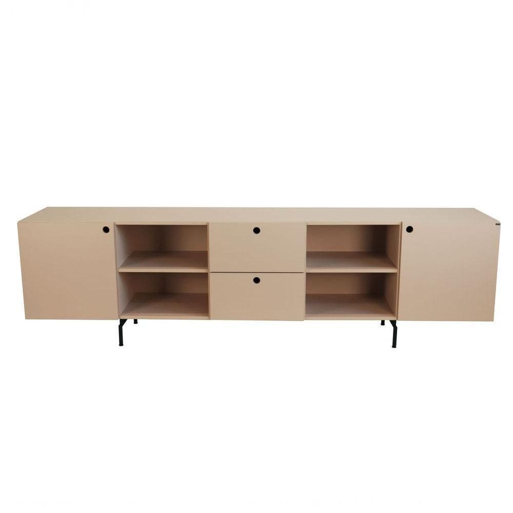 Rack Tube 2 Portas 2 Gavetas 2 Nichos 2200x616x417 Sal Rosa - Mdf Arauco