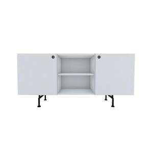 Rack Tube 2 Portas 1 Nicho 1320x620x420 Branco Real - Mdf Arauco