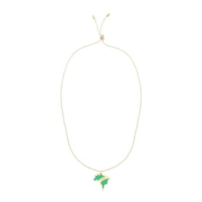 Cordão De Algodão Com Pingente Brasil Agro Revestido Em Ouro
