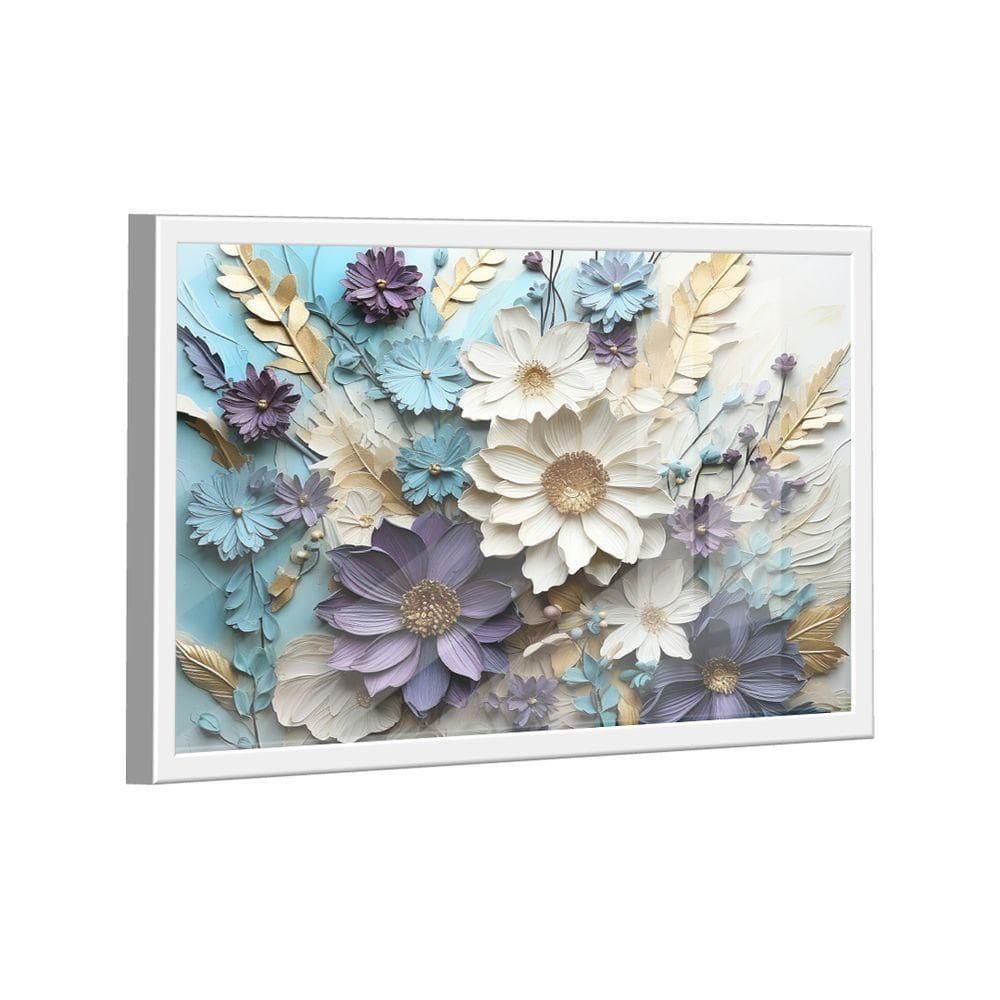 Quadro Colagem De Flores -- Br Artes