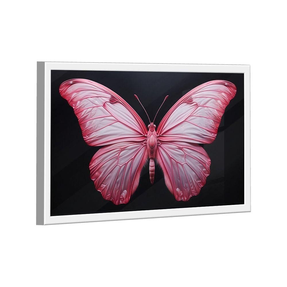 Quadro Borboleta Rosa -- Br Artes