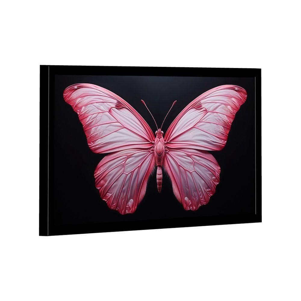 Quadro Borboleta Rosa -- Br Artes