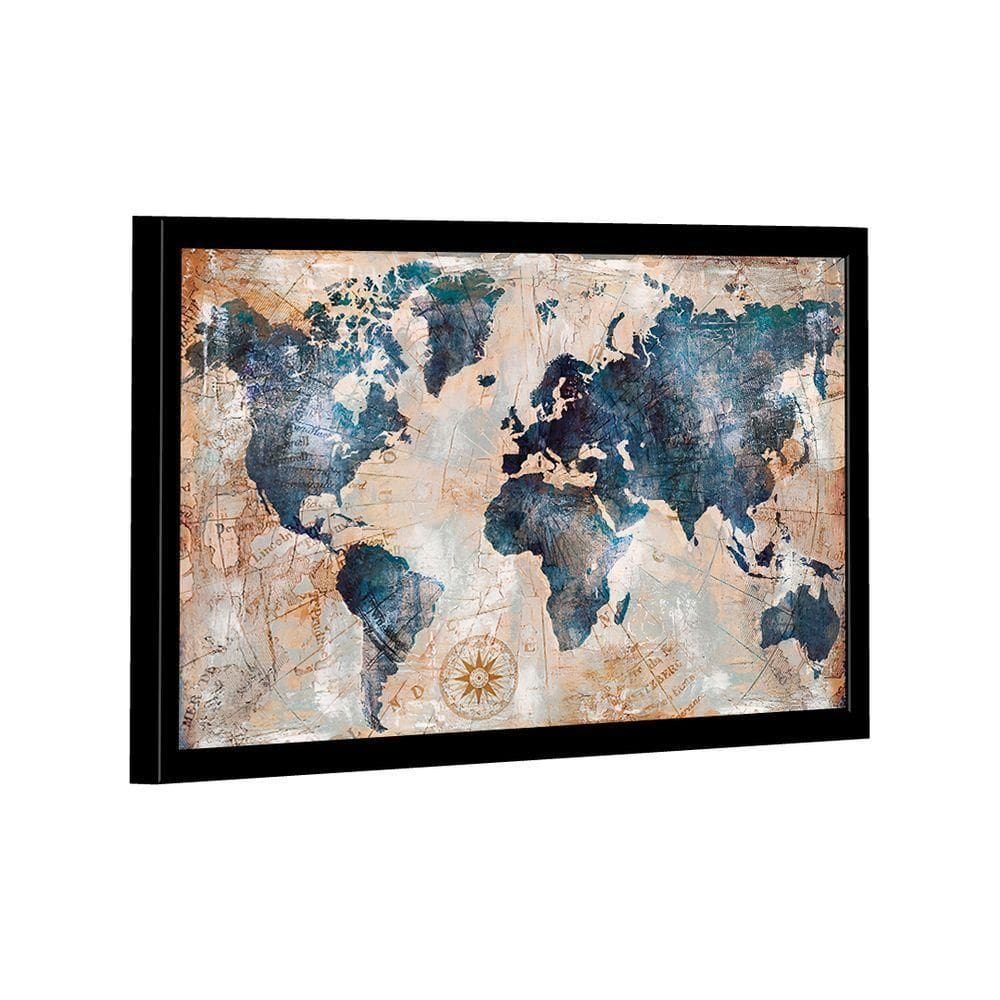 Quadro Mapa Mundi -- Br Artes