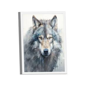 Quadro Lobo Aquarela -- Br Artes