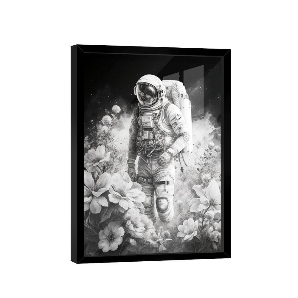 Quadro Astronauta Flores -- Br Artes