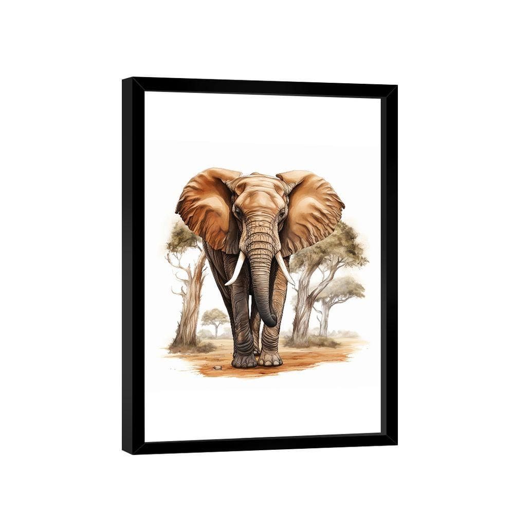Quadro Elefante Aquarela -- Br Artes