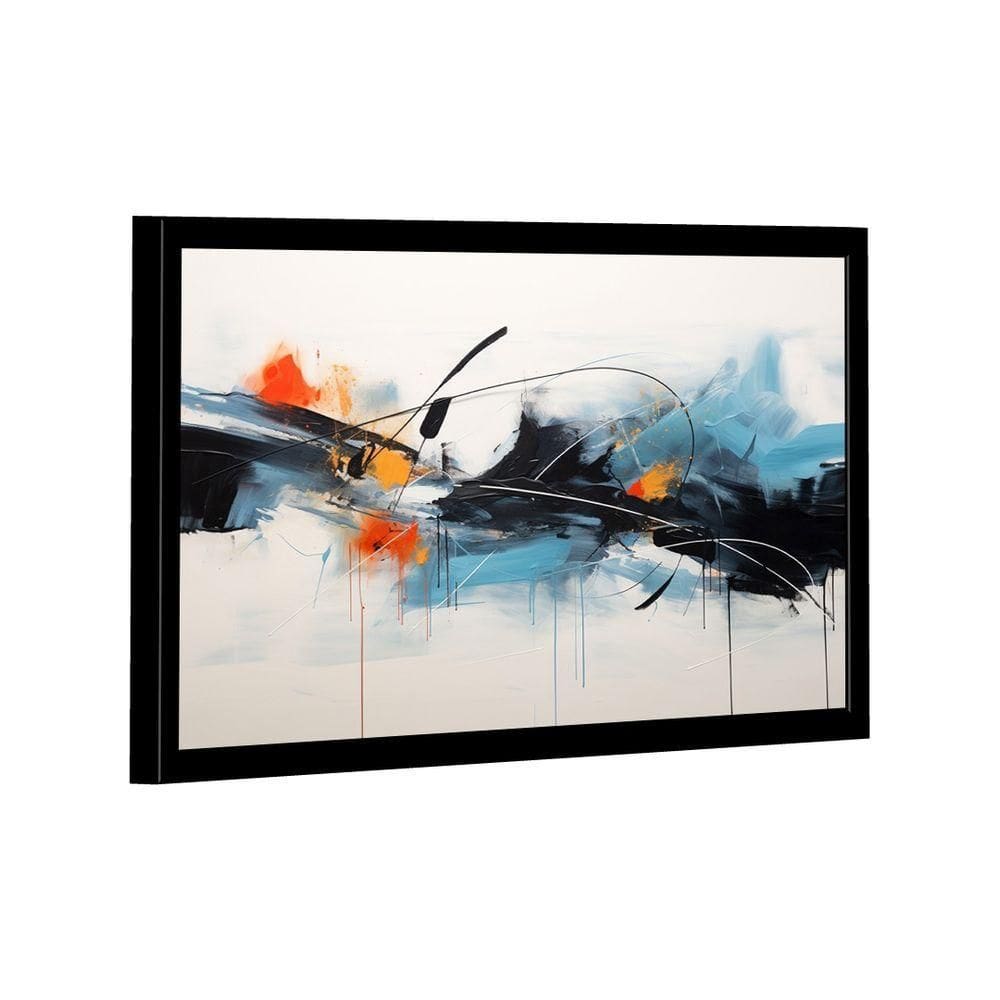 Quadro Abstrato Tinta Escorrendo -- Br Artes