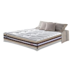 Colchão Casal De Molas Ensacadas D33 Cama Inbox Select Firme 138x188x32 Bege