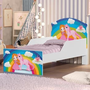 Cama Infantil Rainha E Unicórnio Com Colchão