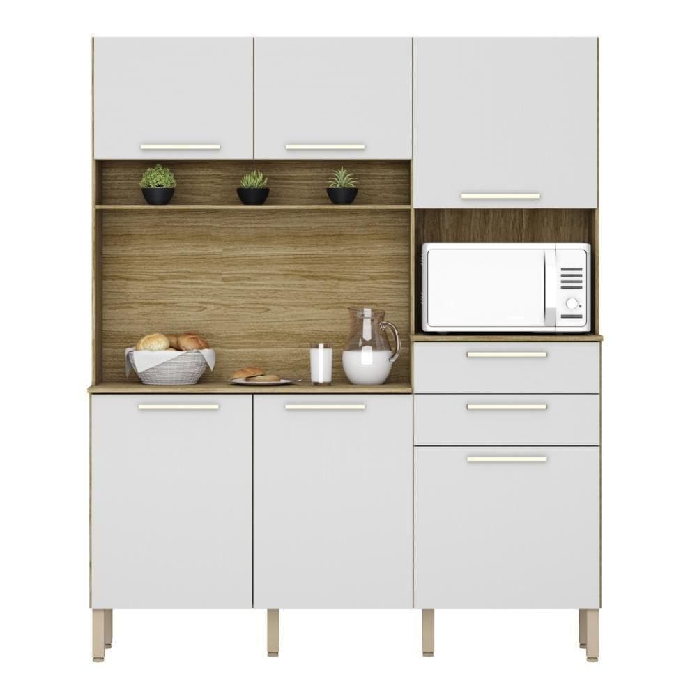 Kit De Cozinha Com 2 Gavetas ávila Freijó Supremo