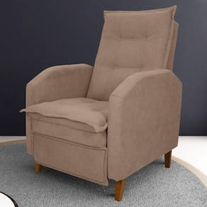 Poltrona Reclinável Alef Boucle Marrom