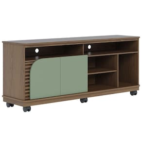 Rack Para Tvs 65 2 Portas Nápoles Amendoa Hortelã