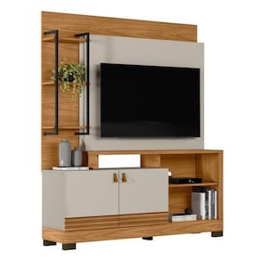 Home Tv 50\` Com Prateleira Monterrey Nature Off-white