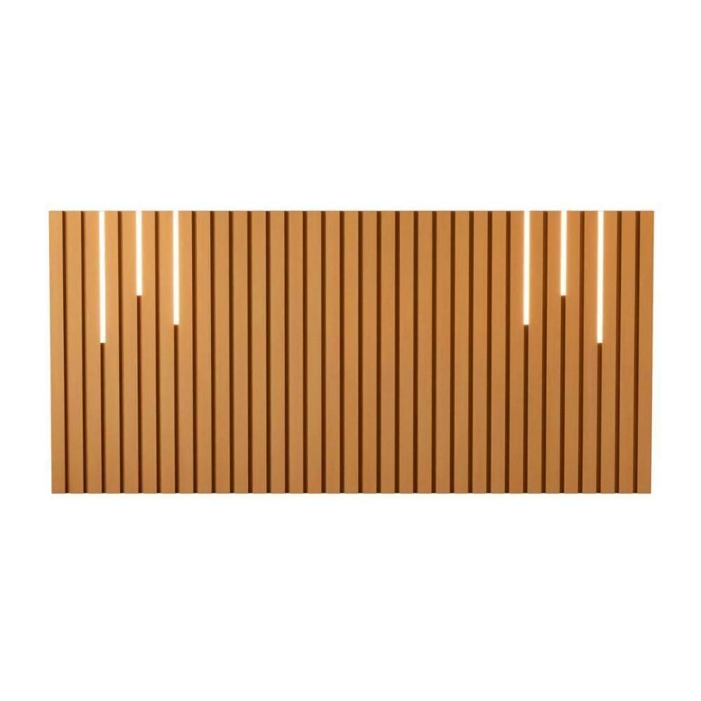 Cabeceira Ripado De Casal Com Jogo De Led Atrani Nature