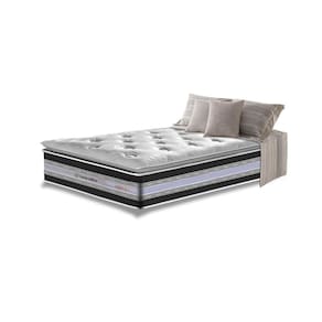 Colchão Solteiro De Molas Ensacadas D33 Com Pillow Top Cama Inbox Select 88x188x32 Preto