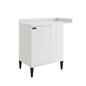 Balcão De Cozinha Canto 1 Pta C/ Tampo Lótus Carraro Branco