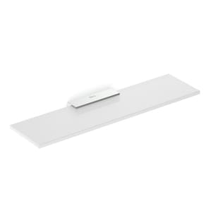 Prateleira 40cm de Vidro Verso para Banheiro Cromado