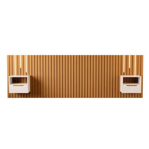 Cabeceira Ripada De Casal Com Led Locarno Nature Pérola