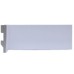Kit com 20 Barras Rodapé de Poliestireno 7cm X 15mm Liso 45m Branco