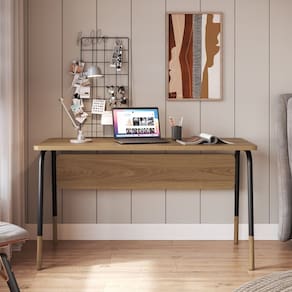 Mesa Escrivaninha Organica 120cm Home Office Flexus Hanover/Preto