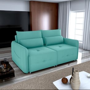 Sofá Cama 3 Lugares Celine para Sala de Estar Verde