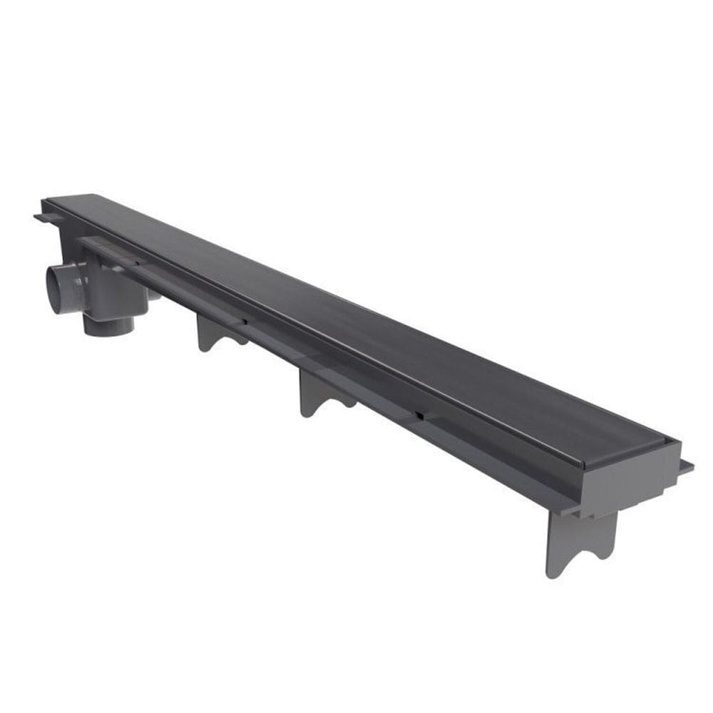 Kit 3 Ralo Linear com Tampa Cega 70 cm Astra Preto