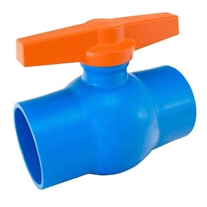 Registro De Esfera 75mm (3 Pol) Pvc Irrigacao Soldavel Azul Viqua