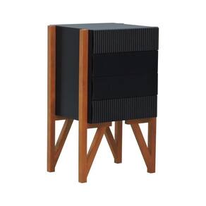 Gaveteiro-mesa Cabeceira Decor Preto-amêndoa
