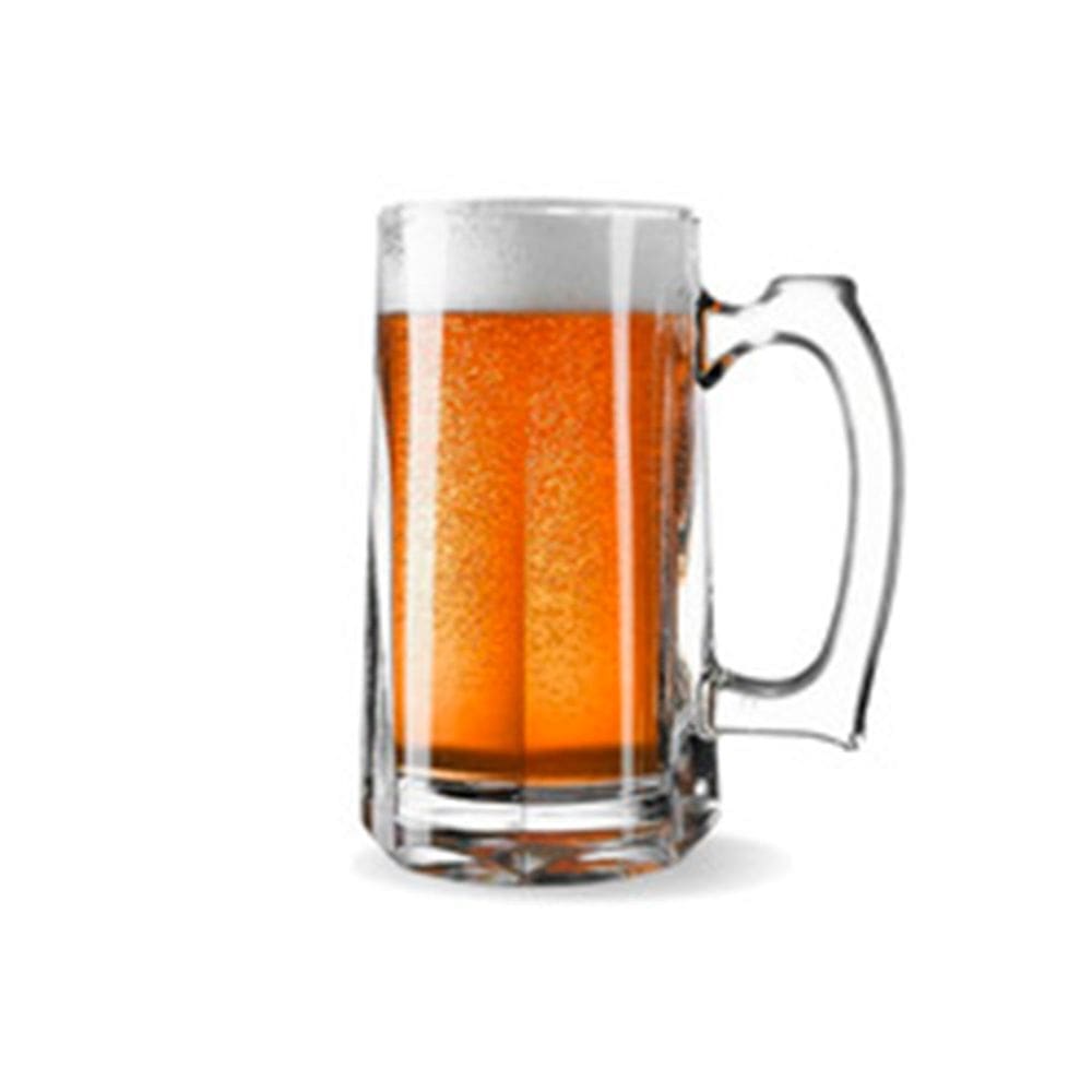 Caneca de Vidro Grosso Para Chopp Cerveja Suco Modelo OSLO 360ML Resistente Pesada Congela
