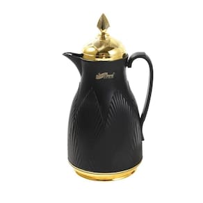 Garrafa Térmica árabe Café Chá 1 Litro Preto A Vácuo Daydays Luxo