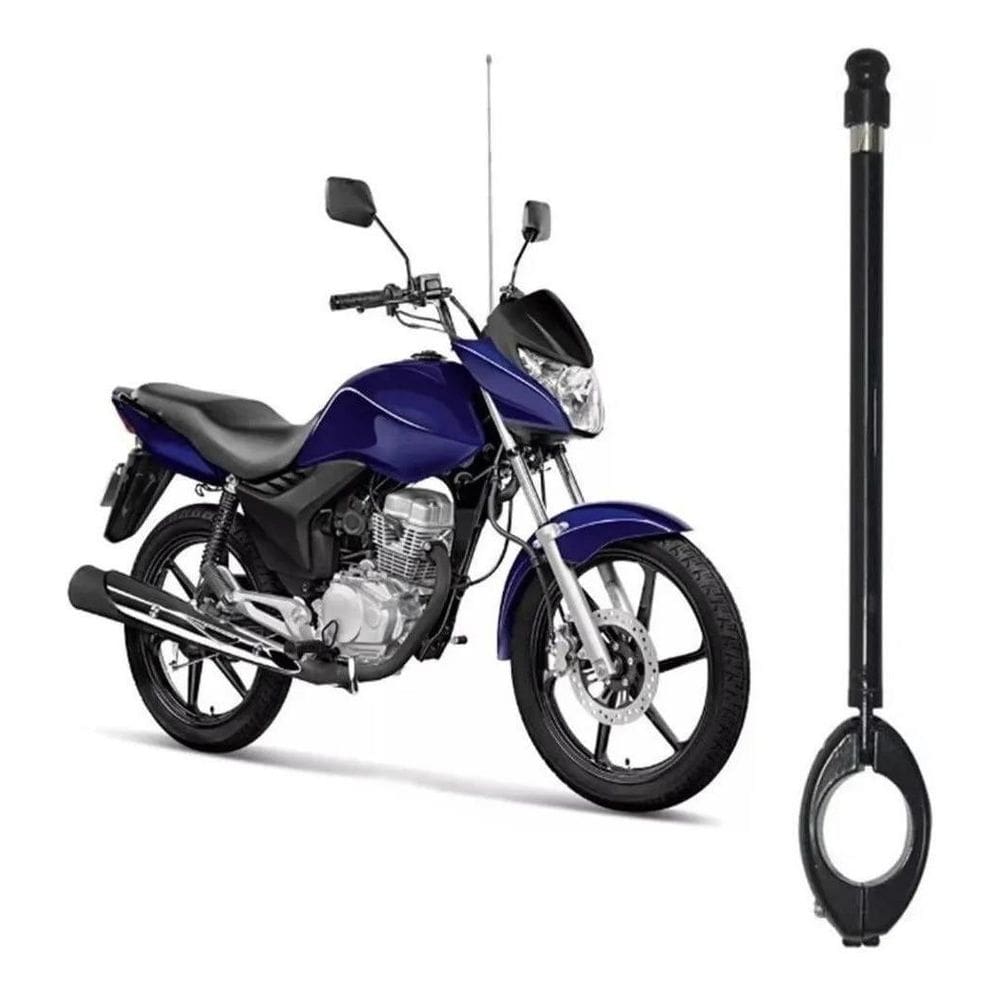 Antena Corta Pipa Moto Retrátil Anti Cerol Guidao Aço Inox