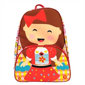 Mochila Kids Escolar - Boneca - Vermelho - Od-mkbo - ó Design