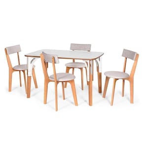 Conjunto De Mesa Jantar Sublime Com 4 Cadeiras Estofadas Vime
