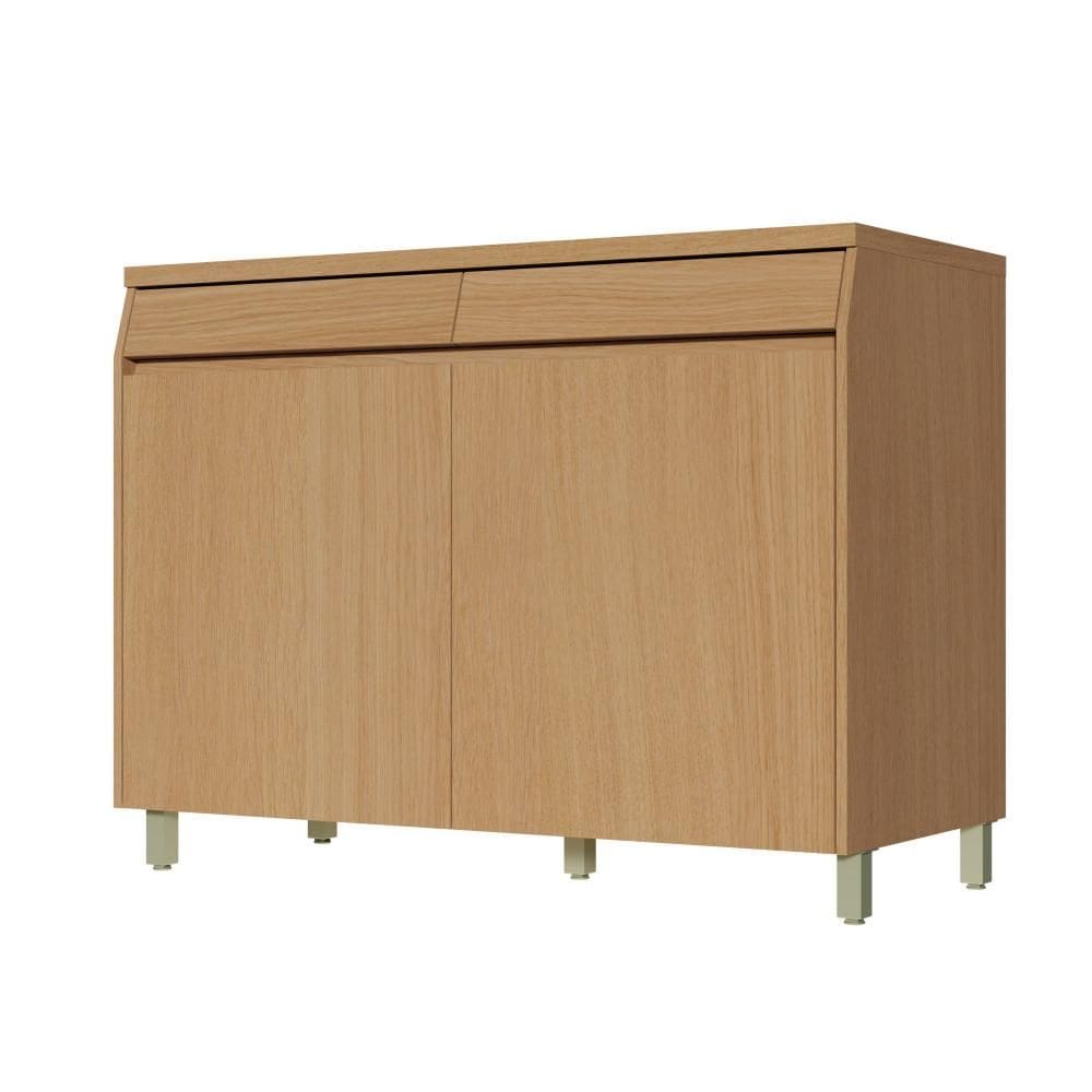 Balcão de Cozinha 2 Portas 2 Gavetas 120cm Nesher Simone Mendes MDF Carvalho