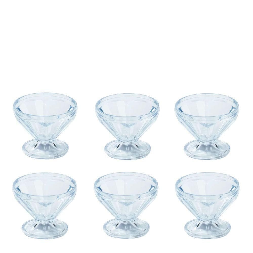 Conjunto De Taça De Sobremesa Paris 150ml 6 Peças Natural Em Policarbonato Linha Profissional Cook Vem