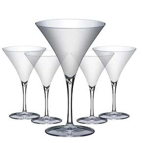Jogo Com 5 Taças Kit Festa Martini 290ml Espumante Drinks transparente