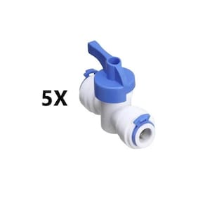 5 Valvula Registro Engate Rápido Branca Filtro Purificador 1-4, 8, 3-8 Ibbl Latina Consul Electrolux Soft Everest Tipo De Mangueira 3-8 (9,50 Mm)
