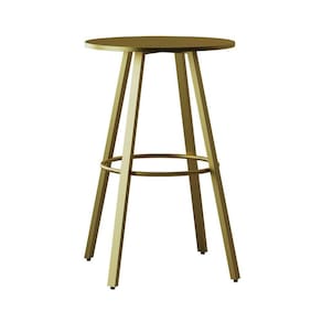 Base Boston Aço Carbono Sala Jantar Cozinha Para Tampo Madeira Ou Vidro Dourado Light
