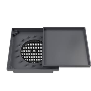 Kit 10 Ralo Oculto Quadrado 10x10cm Astra Preto
