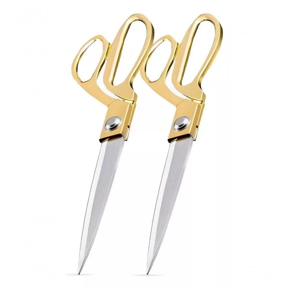 2 Tesoura De Costura Profissional Para Alfaiate Tecido 9,5