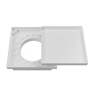 Kit 7 Ralo Oculto Quadrado 10x10cm Astra Branco