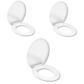 Kit 3 Assento Sanitário Soprado Confort Incepa Branco
